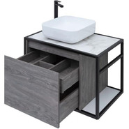 Тумба подвесная со столешницей Aquanet Nova Lite Loft 75 см 261654, дуб рошелье L фото 6