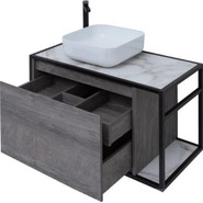 Тумба подвесная со столешницей Aquanet Nova Lite Loft 90 см 261656, дуб рошелье L фото 2