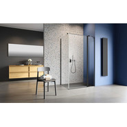 Душевое ограждение Radaway Nes 8 Black KDJ II 100x90 см R (стекло 8 мм), черный/прозрачное фото 2