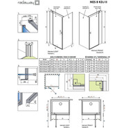 Душевое ограждение Radaway Nes 8 Black KDJ II 100x90 см R (стекло 8 мм), черный/прозрачное фото 6