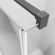 Душевое ограждение Radaway Nes 8 Black DWD+S 100x90 см (стекло 8 мм), черный/прозрачное фото 2