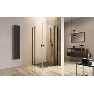 Душевое ограждение Radaway Nes 8 Black KDD II 100x90 см (стекло 8 мм), черный/прозрачное фото 2