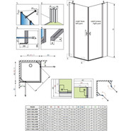 Душевое ограждение Radaway Nes 8 Black KDD II 100x90 см (стекло 8 мм), черный/прозрачное фото 6