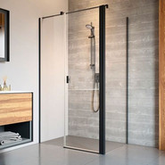 Душевое ограждение Radaway Nes 8 Black KDS II 100x90 см L (стекло 8 мм), черный/прозрачное фото 