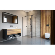 Душевое ограждение Radaway Nes 8 Black KDS II 100x90 см L (стекло 8 мм), черный/прозрачное фото 2