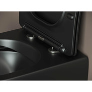 Унитаз подвесной ceramicanova Metropol Rimless CN4002MB с тонкой крышкой микролифт, черный матовый, Цвет производителя: чёрный матовый фото 2