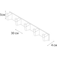 Набор крючков Fixsen Trend FX-97805-5, цвет чёрный матовый фото 3