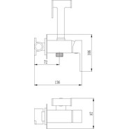 Набор для гигиенического душа Haiba HB5511-7, чёрный матовый фото 2