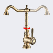 Смеситель для кухни Gerhans K14218, бронза фото 4