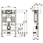 Инсталляция для унитазов-биде TECEprofil (h = 820 мм) 9300380 фото 2