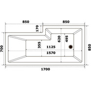 Ванна акриловая Bas Эсте 170х85 см R фото 4