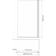 Шторка для ванны WasserKraft Berkel 80 см 48P01-80RM, хром/матовое фото 3