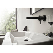 Смеситель для раковины настенный Hansgrohe Finoris 76051670, черный матовый фото 2