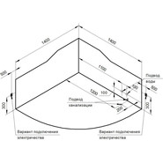 Ванна гидромассажная Радомир Сорренто 140x140 см (Гидромассаж "Стандарт" Chrome) фото 3