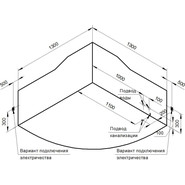 Ванна гидромассажная Радомир Сорренто 130x130 см (Гидромассаж "Релакс" Chrome) фото 2
