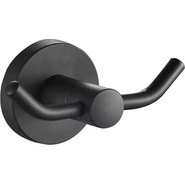 Двойной крючок Haiba HB8705-2, цвет чёрный матовый фото 