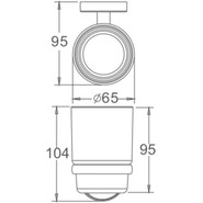 Стакан для зубных щеток Haiba HB8706, цвет чёрный матовый фото 2