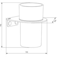 Стакан для зубных щеток Iddis Noa NOABLG0i45, цвет чёрный матовый фото 3
