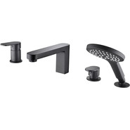 Смеситель для ванны WasserKraft Elbe 7455, черный фото 