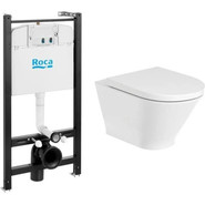 Инсталляция с подвесным унитазом Roca The Gap Round Rimless Pack 893105000 (без кнопки смыва) фото 