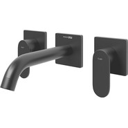 Смеситель для раковины настенный WasserKraft Elbe 7445, чёрный фото 