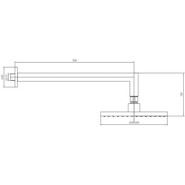 Верхний душ E.C.A. Tiera 102145031C1EX 200x200 мм, черный матовый фото 2