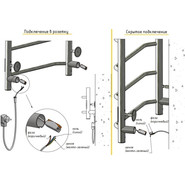 Полотенцесушитель электрический Тругор Пэк сп 5 П6 500х800 мм (возможность скрытого подключения) 00-00031608 фото 5