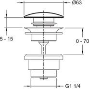 Донный клапан Jacob Delafon E30536-BGG, золото глянцевое фото 2