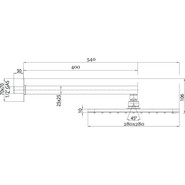 Верхний душ Bossini Cosmo 280x280 мм H69598I.073, черный матовый фото 2