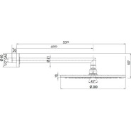 Верхний душ Bossini Cosmo 280x280 мм H70596I.073, черный матовый фото 2