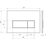 Кнопка смыва Ravak Uni Slim X01744, чёрный матовый фото 3