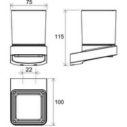 Стакан для зубных щеток Ravak 10&deg; X07P557, цвет чёрный фото 5