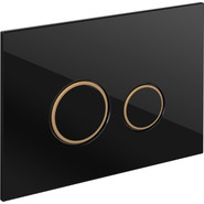 Кнопка смыва Cersanit Twins A63534, черный матовый фото 2