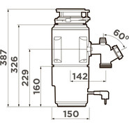 Измельчитель пищевых отходов Omoikiri Nagare Slim 500 4995061 фото 3