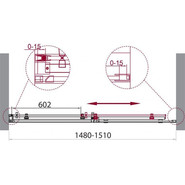 Душевая дверь BelBagno 150 см ACQUA-BF-1-150-C-NERO (стекло 8 мм) черный/прозрачное фото 3