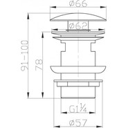 Донный клапан BelBagno BB-SAT-ORO, золото фото 2