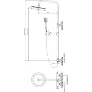 Душевая стойка BelBagno UNO-DOCM-NERO, черный матовый, Цвет производителя: чёрный матовый фото 2