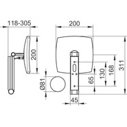Зеркало косметическое настенное Keuco ILook_Move 17613019002 фото 3