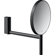 Зеркало косметическое настенное Keuco Plan 17649370002, цвет чёрный матовый фото 2