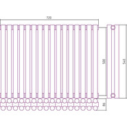 Радиатор Сунержа Эстет-11 720х500 мм (16 секций) 00-0302-5016 универсальное подключение фото 5