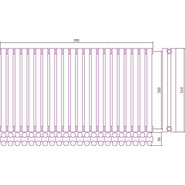Радиатор Сунержа Эстет-11 990х500 мм (22 секции) 00-0302-5022 универсальное подключение фото 5
