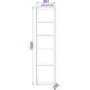 Пенал подвесной Aqwella Basic 35 см BAS0535DZ, универсальный, дуб золотой/белый фото 4
