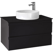 Тумба подвесная со столешницей Jacob Delafon Madeleine 83 см EB2083-J53, черный матовый фото 