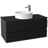 Тумба подвесная со столешницей Jacob Delafon Madeleine 103 см EB2084-J53, черный матовый фото 