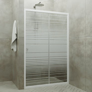 Душевая дверь Тритон Слайд 120 см, белый/узор фото 4