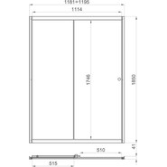 Душевая дверь Тритон Слайд 120 см, белый/узор фото 6