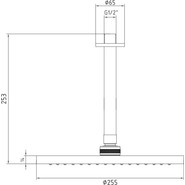 Верхний душ E.C.A. Myra 102145033C1EX 255x255 мм, черный матовый фото 2