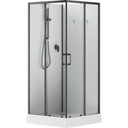 Душевое кабина Aquanet Passion EVO S 90x90 см 282009, чёрный/прозрачное (безсиликоновая сборка) фото 