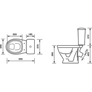 Унитаз-компакт Оскольская керамика Радуга тарельчатый Стандарт с полипропиленовой крышкой 41901130032 фото 3