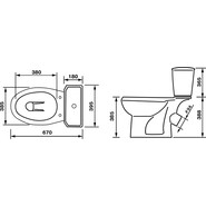 Унитаз-компакт Оскольская керамика Элисса Стандарт с полипропиленовой крышкой 43301130202, Цвет производителя: белый фото 5